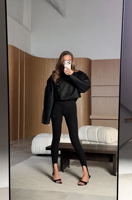 Бомбер oversize из экокожи, черный — фото 3, СВЯТАЯ ИРКУТСК Иркутск