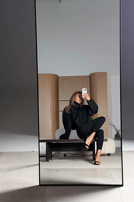 Бомбер oversize из экокожи, черный — фото 5, СВЯТАЯ ИРКУТСК Иркутск